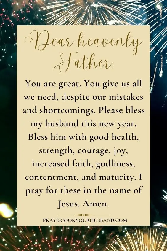 Happy New Year Prayer for Husband Happy New Year Prayer for Husband