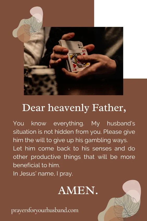 Prayer for a Gambling Husband