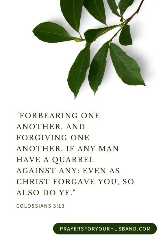 Forbearing one another, and forgiving one another, if any man have a quarrel against any: even as Christ forgave you, so also do ye. Colossians 3:13