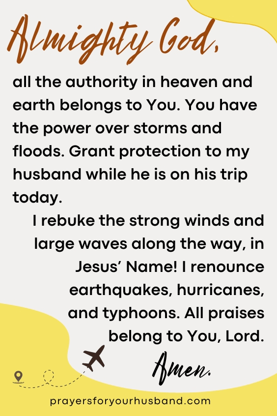 Prayer For a Safe Trip for My Husband