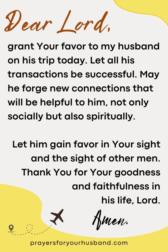 Prayer For a Safe Trip for My Husband