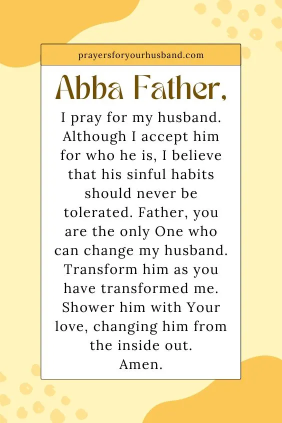 Prayer For God To Change My Husband