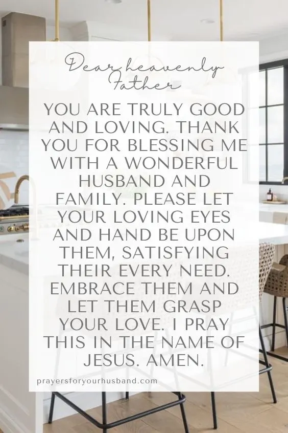 Prayer For Husband And Family