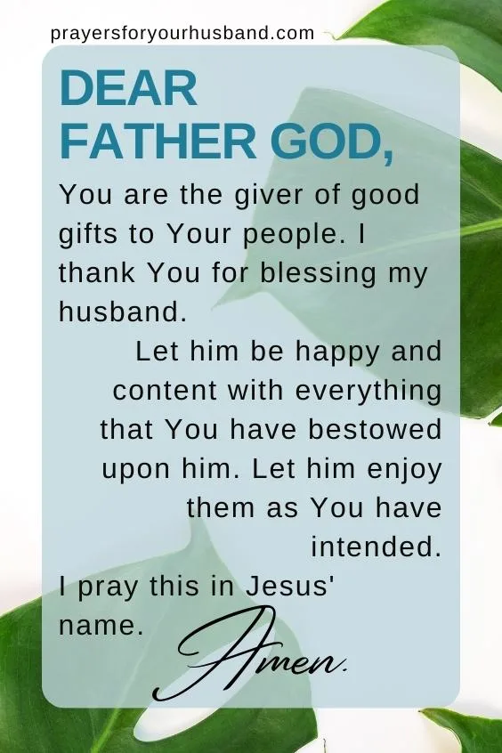 Prayer for Blessings for My Husband