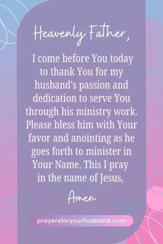 How Do I Pray For My Husband In Ministry