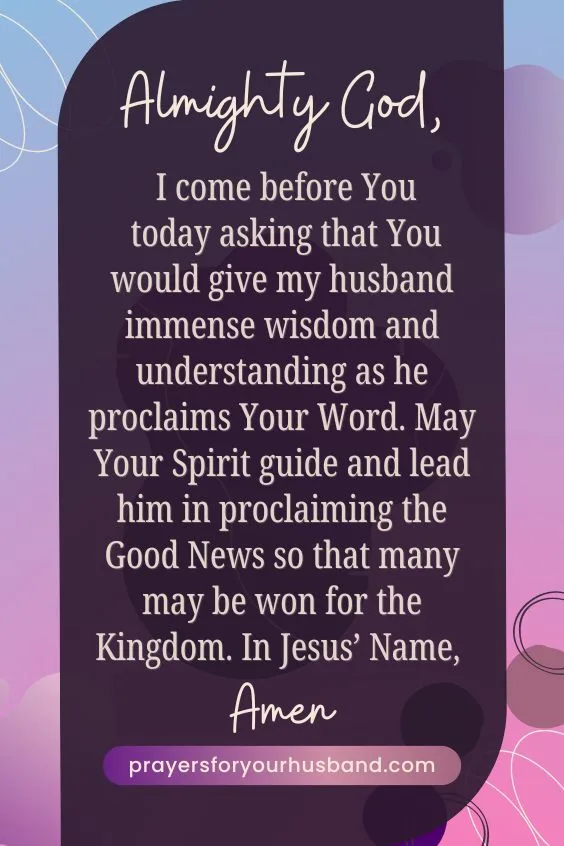 How Do I Pray For My Husband In Ministry