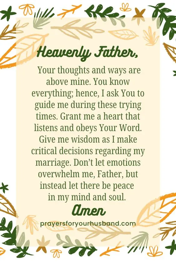 How Do I Pray When My Husband Wants A Divorce?
