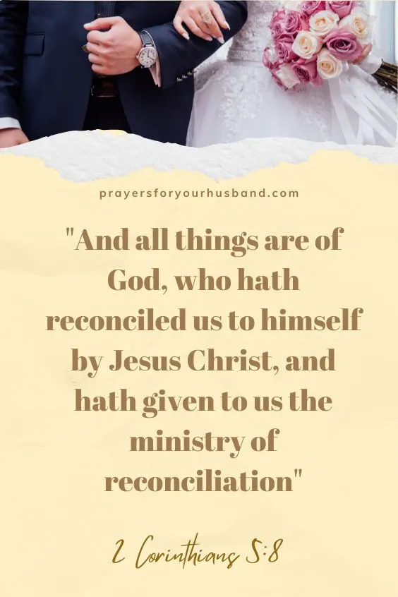 And all things are of God, who hath reconciled us to himself by Jesus Christ, and hath given to us the ministry of reconciliation 2 Cor. 5:18