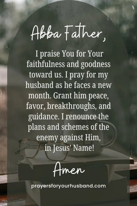 New Month Prayer Message For My Husband
