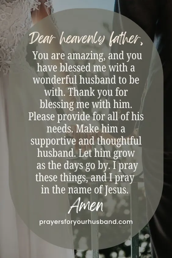 Prayer For My Husband On Our Wedding Day