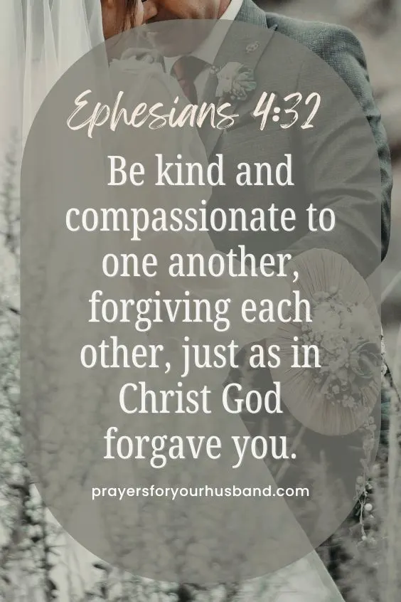 Be kind and compassionate to one another, forgiving each other, just as in Christ God forgave you. Ephesians 4:32 (NIV)