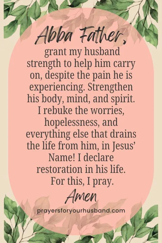 Prayer for My Husband for Healing
