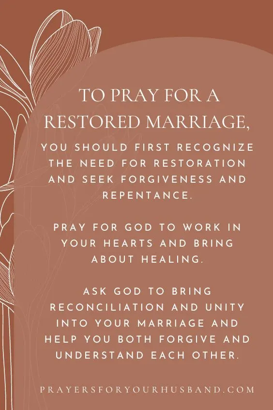 How Do I Pray For My Marriage To Be Restored?