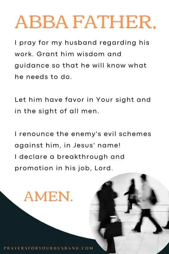 Prayer For My Husband On His Work