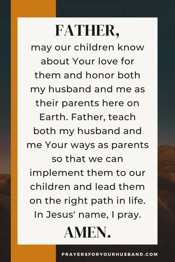 Prayer For My Husband To Be A Good Father
