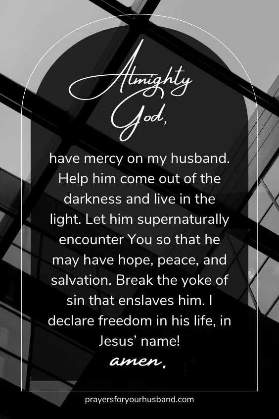 Prayer For My Husband To Come Out Of The Darkness