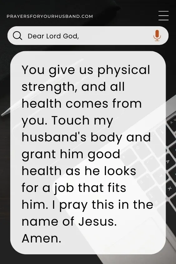 Prayer For My Husband To Find Work