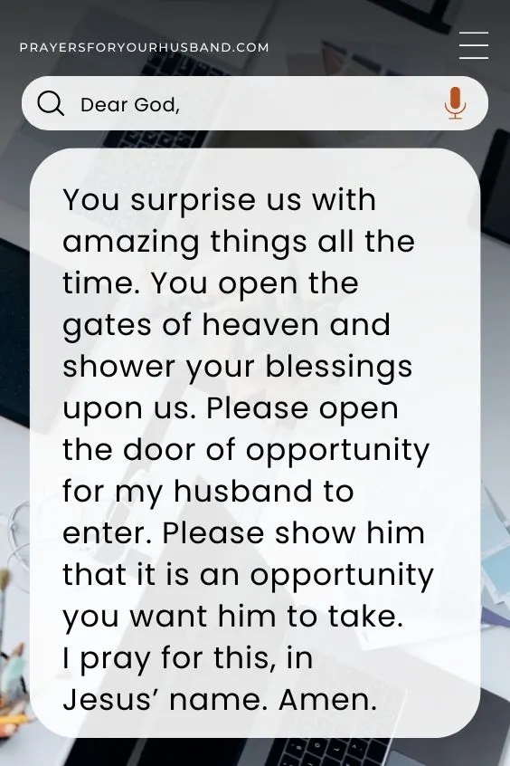 Prayer For My Husband To Find Work