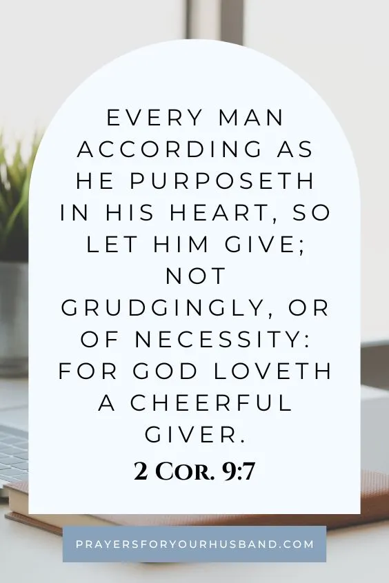 Every man according as he purposeth in his heart, so let him give; not grudgingly, or of necessity: for God loveth a cheerful giver. 2 Cor. 9:7
