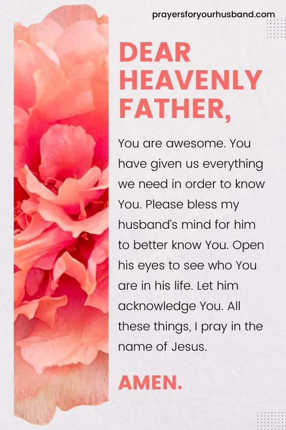 Prayer For My Husband To Know God