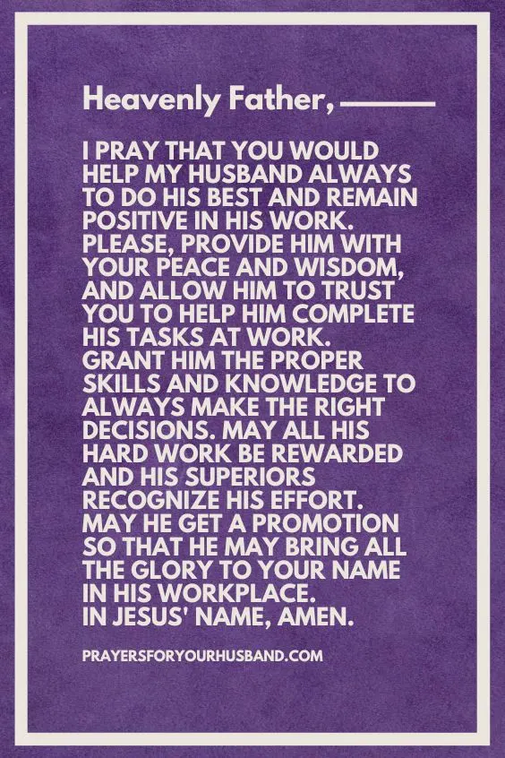 Prayer For My Husband To Prosper