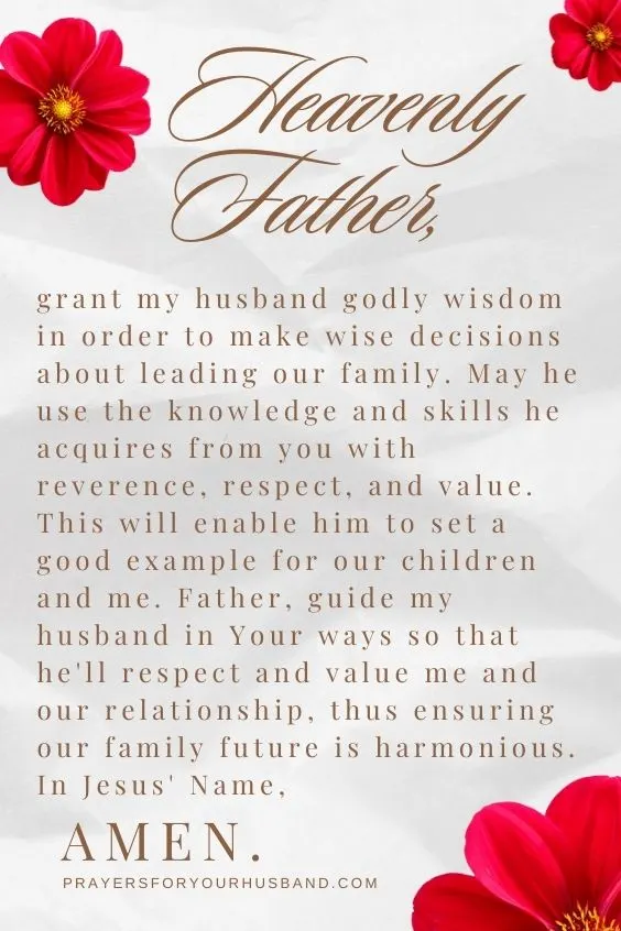 Prayer For My Husband To Respect Me
