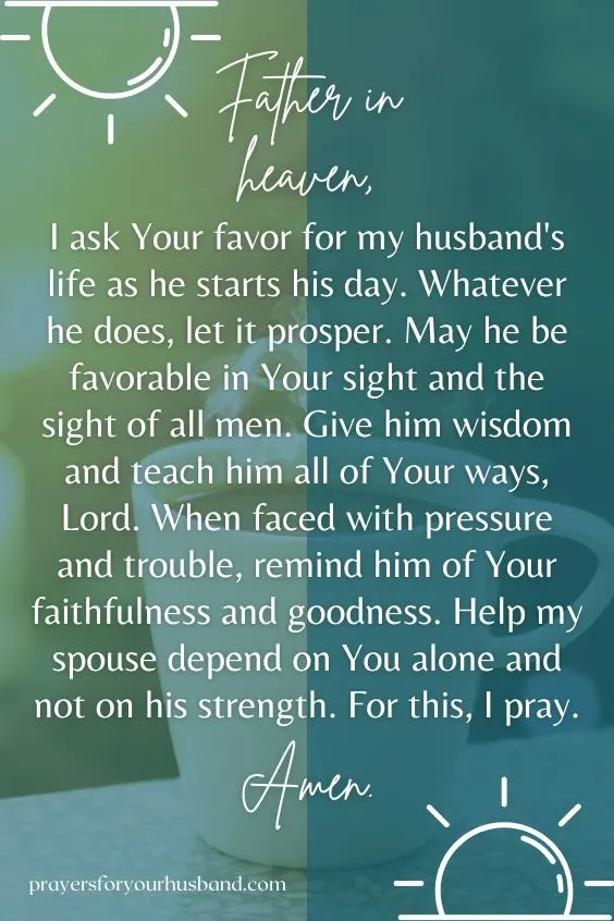 Prayer For My Husband To Start His Day