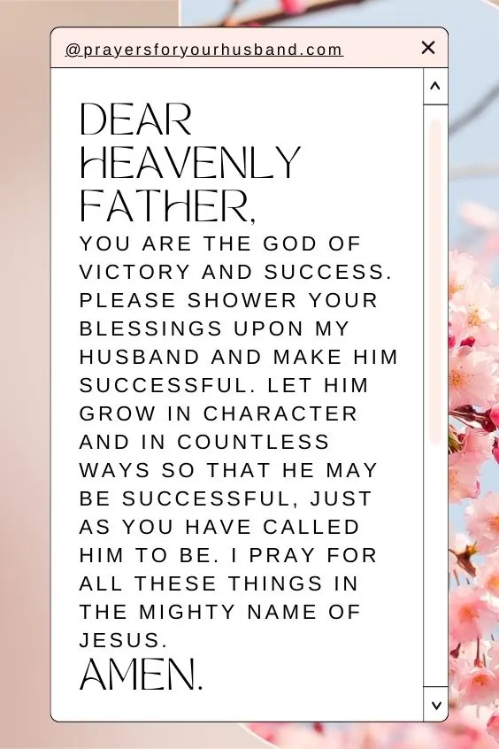 Prayer For My Husband To Succeed