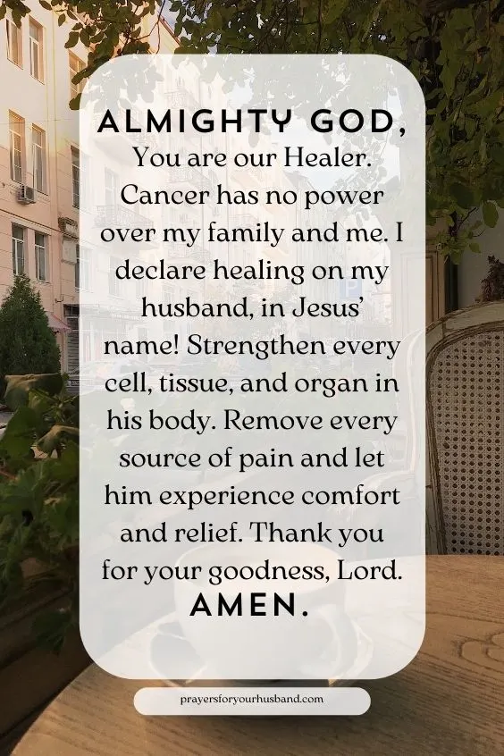 Prayer For My Husband With Cancer