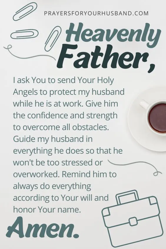 Prayer For My Husband's Protection At Work