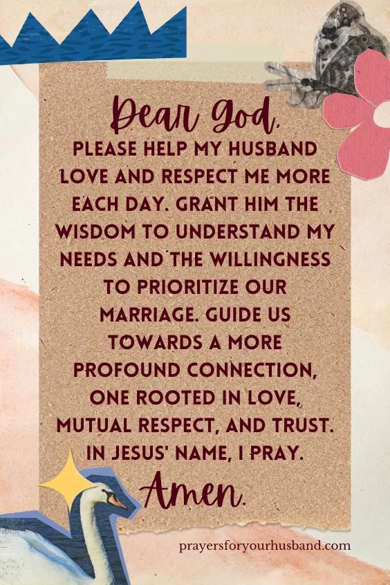 Prayer For My Husband To Love And Respect Me
