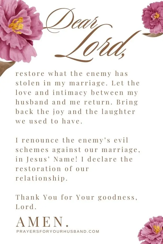 Prayers For My Husband To Come Back To Me