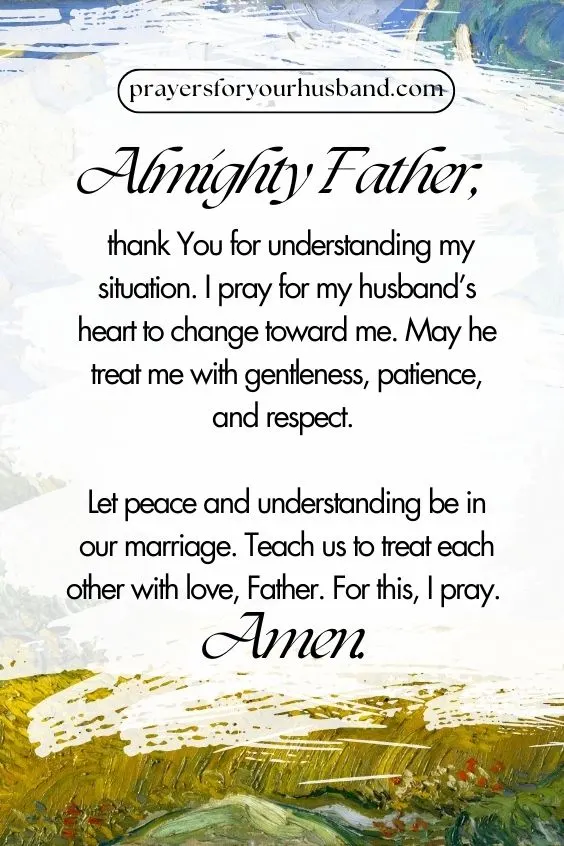 Prayer for My Husband to Treat Me Better