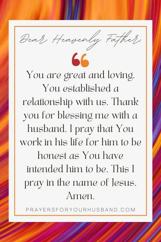 Prayer for My Husband's Honesty
