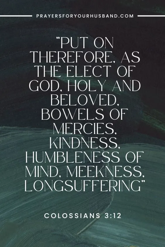  Put on therefore, as the elect of God, holy and beloved, bowels of mercies, kindness, humbleness of mind, meekness, longsuffering
