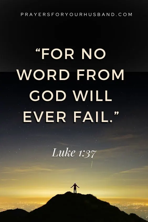 For no word from God will ever fail