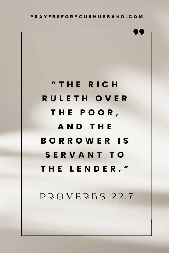 The rich ruleth over the poor, and the borrower is servant to the lender.
