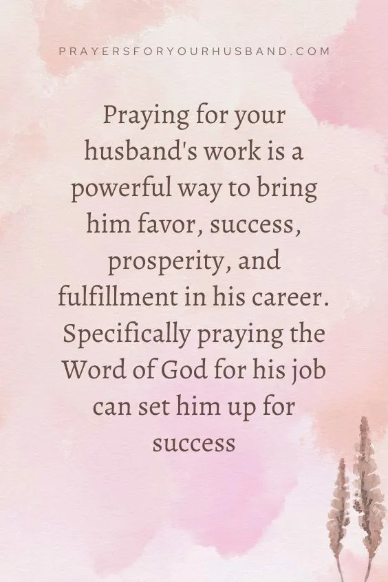 Believing In God's Plan For Your Husband's Prosperity And Fulfillment
