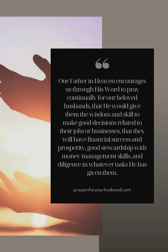 Blessing Your Husband with Prayer to Seek Strength in God's Love
