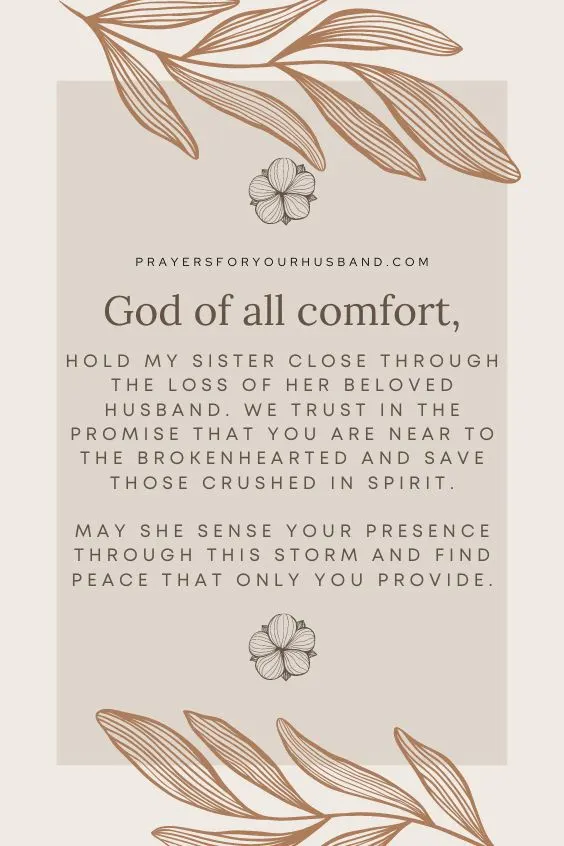 Cherishing Memories: Finding Comfort and Gratitude Through Prayer for the Loss of a Sister's Husband