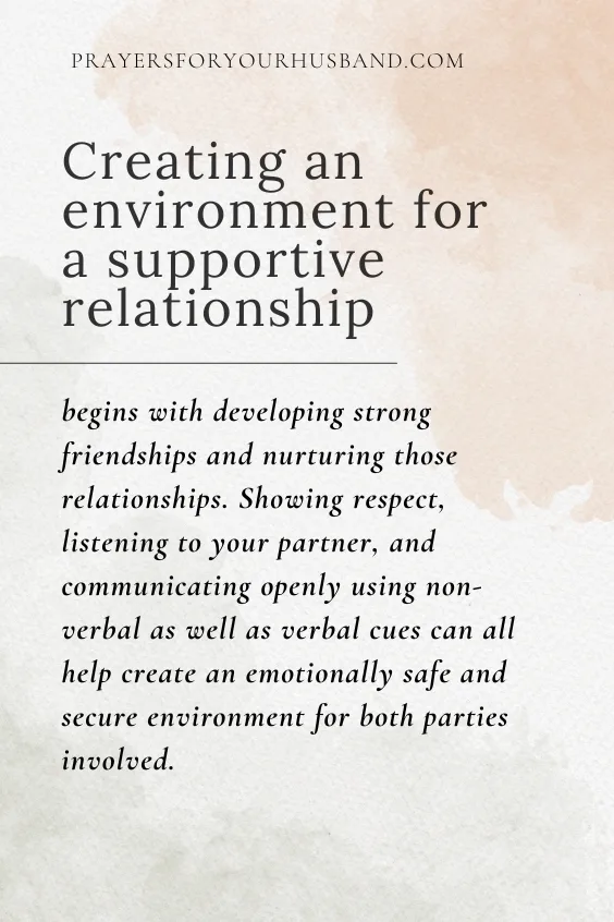 Creating a Healthy and Supportive Relationship Environment